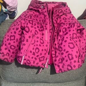 Cat & Jack Fuchsia Animal Print Puffer Jacket